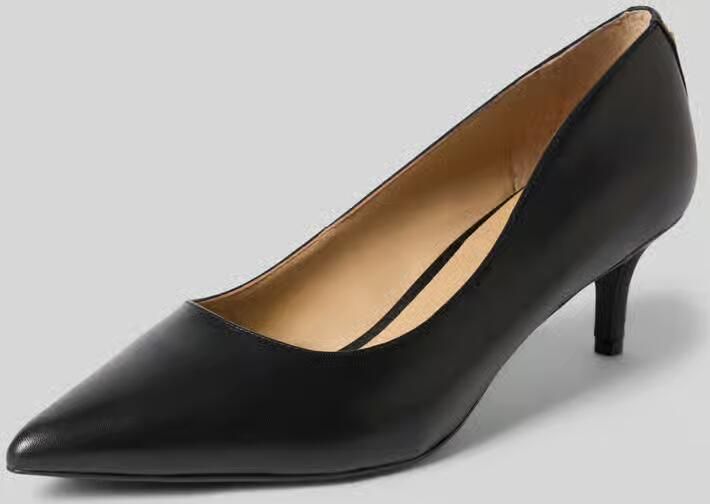 Lauren Ralph Lauren Pumps van leer met elastisch riempje model 'ADRIENNE' - Foto 6