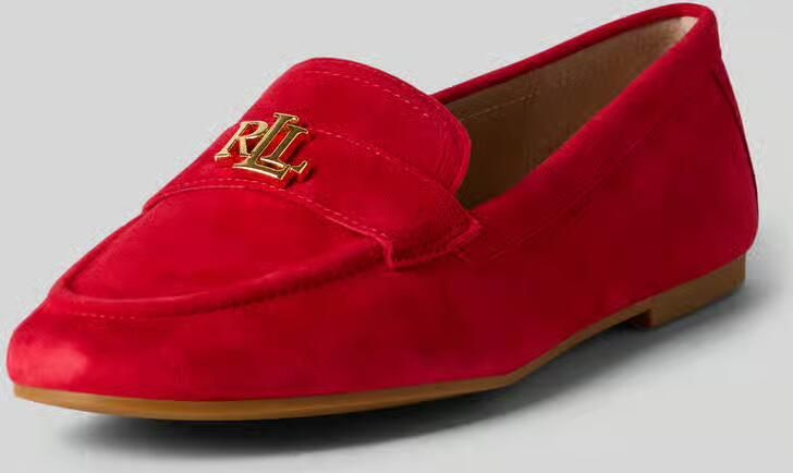 LAUREN RALPH LAUREN Loafers Dames Averi Iii Flats Suède Rood - Foto 7