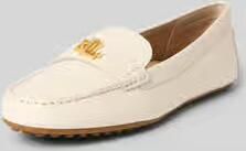 LAUREN RALPH LAUREN Barnsbury Flats Driver Loafers Dames Instappers Wit - Foto 6