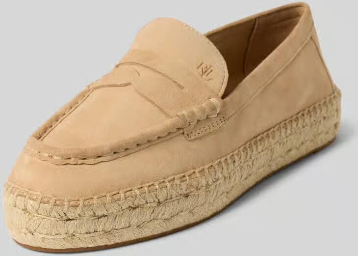 Lauren Ralph Lauren Loafers van leer met plateauzool. model 'LUIZE'