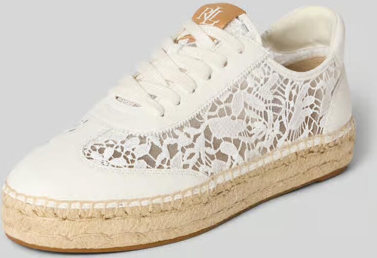 Lauren Ralph Lauren low top sneakers met geborduurd motief model 'LUIZE' - Foto 6