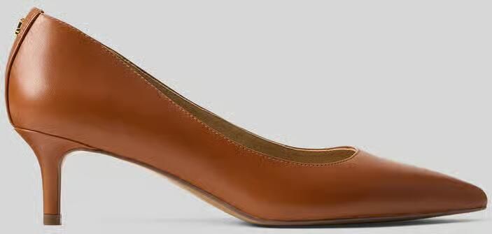 Lauren Ralph Lauren Pumps van leer met elastisch riempje model 'ADRIENNE' - Foto 3