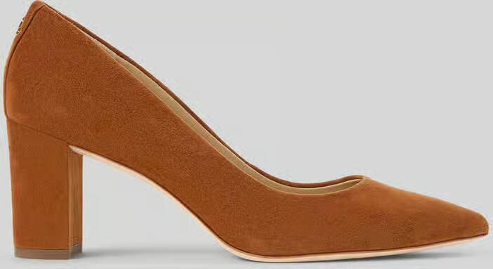 Lauren Ralph Lauren Pumps van echt leer met logodetail - Foto 4