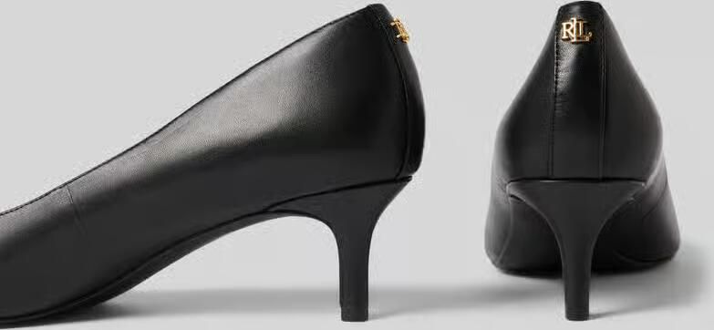 Lauren Ralph Lauren Pumps van leer met elastisch riempje model 'ADRIENNE' - Foto 2