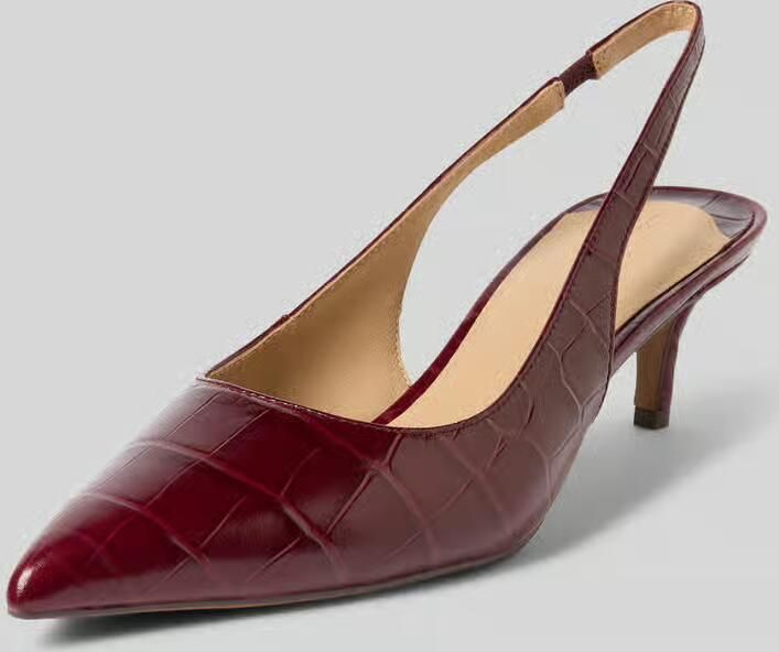Lauren Ralph Lauren Slingback pumps van leer met naaldhak model 'LOLAH II'