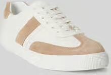 Lauren Ralph Lauren Sneakers van echt leer met label in reliëf