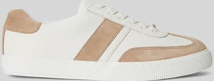 Lauren Ralph Lauren Sneakers van echt leer met label in reliëf - Foto 2