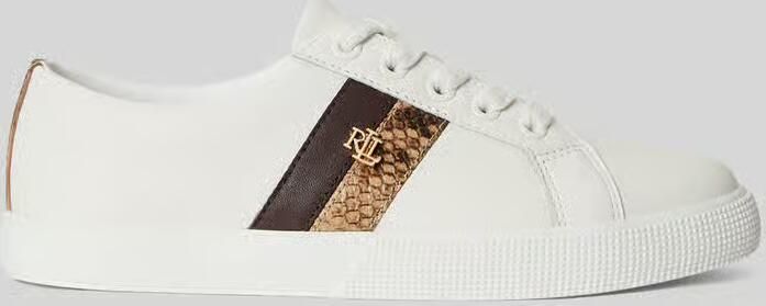 Lauren Ralph Lauren Sneakers van echt leer met logodetail - Foto 2