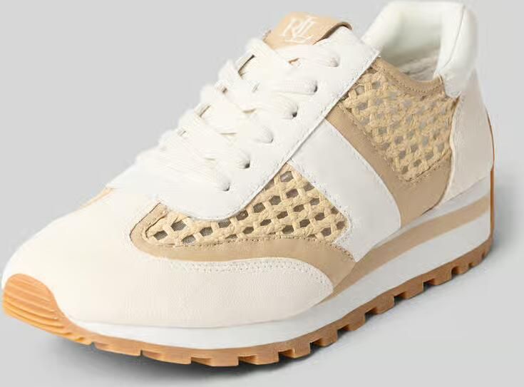 LAUREN RALPH LAUREN Lage Sneakers Dames Dani Low Top Lace 40 5 Leer Wit - Foto 5