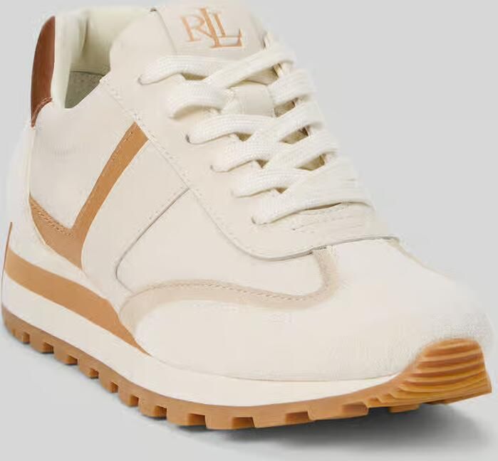 LAUREN RALPH LAUREN Lage Sneakers Dames Dani Low Top Lace Leer Wit - Foto 6