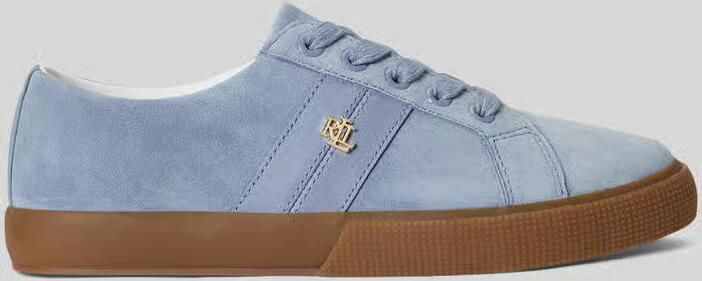 Lauren Ralph Lauren Sneakers van echt suède met logodetail - Foto 5