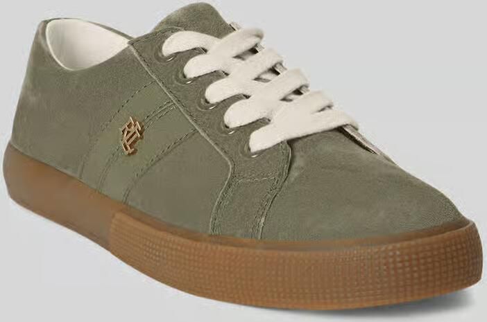 Lauren Ralph Lauren Sneakers van echt suède met logodetail - Foto 3