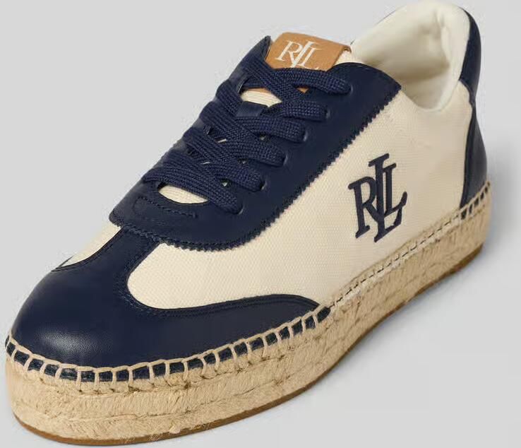 Lauren Ralph Lauren Sneakers van een mix van leer en textiel model 'LUIZE'
