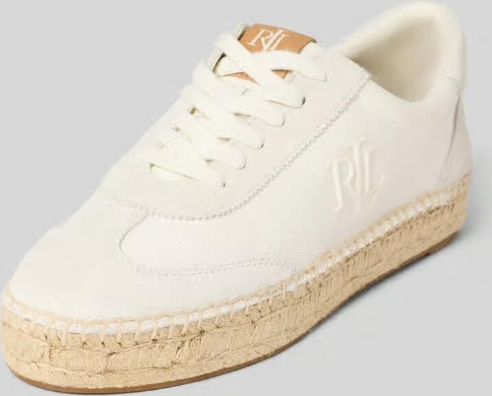 Lauren Ralph Lauren Sneakers van een mix van leer en textiel model 'LUIZE'