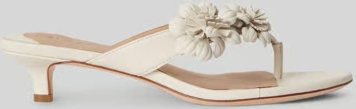 Lauren Ralph Lauren Teenslippers van echt leer met kitten heel - Foto 2