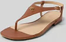 Lauren Ralph Lauren Teenslippers van rundleer model 'EVERLEY 2'