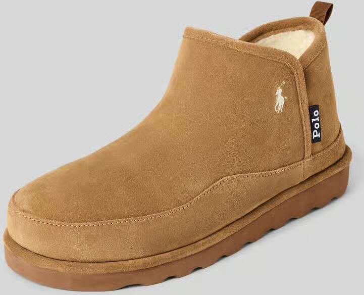 Polo Ralph Lauren Enkellaarsjes in suède met labelstitching - Foto 3
