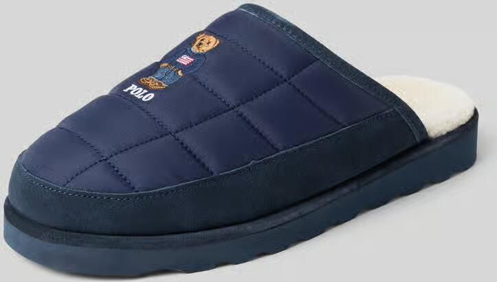 Polo Ralph Lauren Huisschoenen met labelstitching en voering van teddybont