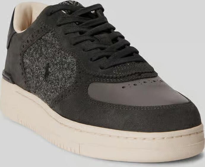 Polo Ralph Lauren Sneakers low van runder nappa met wollen paneel