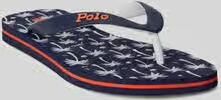Polo Ralph Lauren Teenslippers met all-over motief-zool