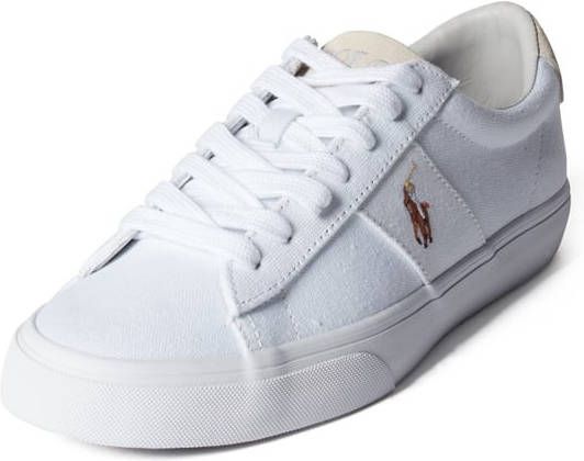 Ralph Lauren Sneakers van een mix van textiel en leer met logostitching