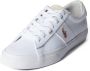 Ralph Lauren Sneakers van een mix van textiel en leer met logostitching - Thumbnail 5