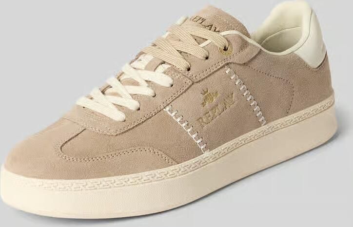 Replay Lage Sneakers Chaussures Playme Mix beige tige basse - Foto 3