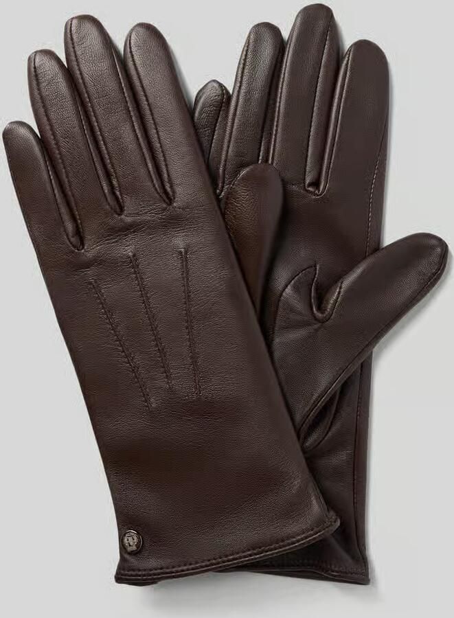 Roeckl Handschoenen van haarschaapsnappa met labeldetail model 'TALLIN TOUCH'