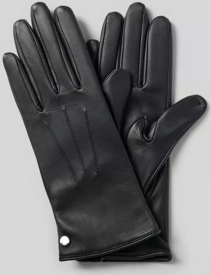 Roeckl Handschoenen van haarschapen Nappaleer met labeldetail model 'TALLIN TOUCH'
