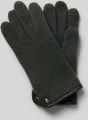 Roeckl Gewalkte handschoenen van scheerwol met wapenembleem - Groen