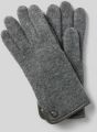 Roeckl Gewalkte handschoenen van scheerwol met wapenembleem - Grijs