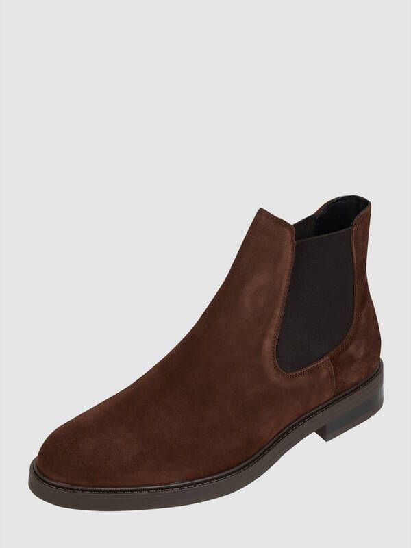 Selected Homme Chelsea boots van leer