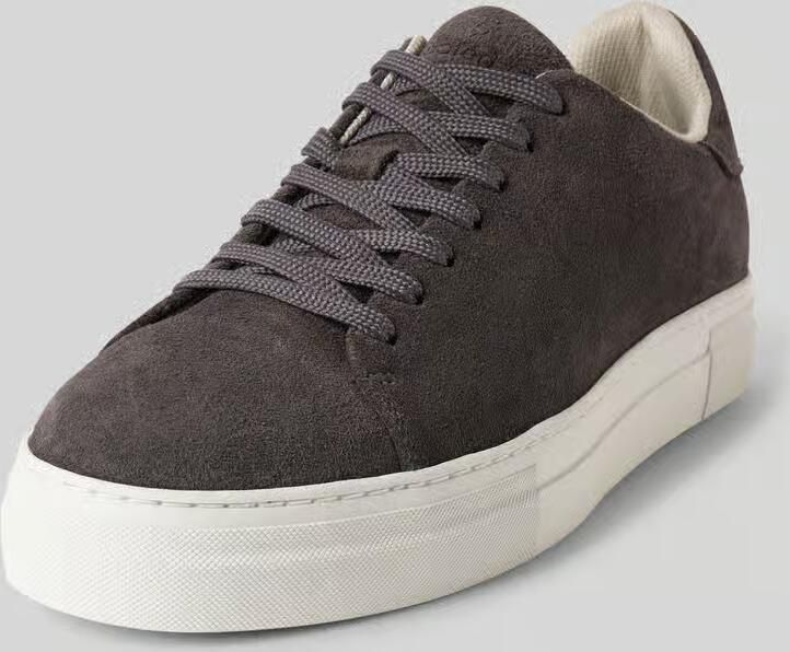 Selected Homme Lage sneakers van echt rundernubuck model 'DAVID'