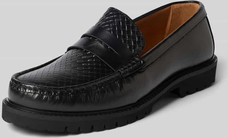 Selected Loafers van runder nappa met profielzool