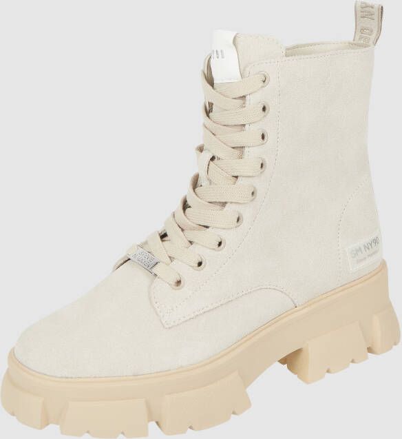 Steve Madden Chunky Sole Leren Laarzen Beige Dames - Foto 18