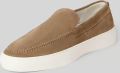 Steve Madden Loafers van leer model 'Leyton' - Taupe
