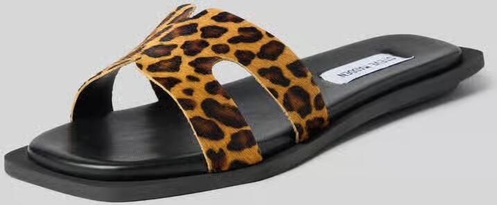Steve Madden Slippers van echt leer met all-over dierenprint model 'Sofia'