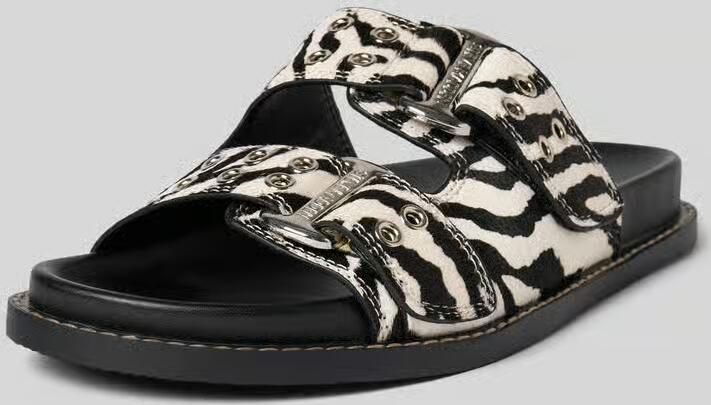 Steve Madden Slippers van leer met klittenbandsluiting model 'AGENT'