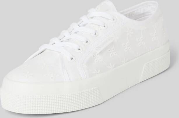 Superga Sneakers met broderie anglaise