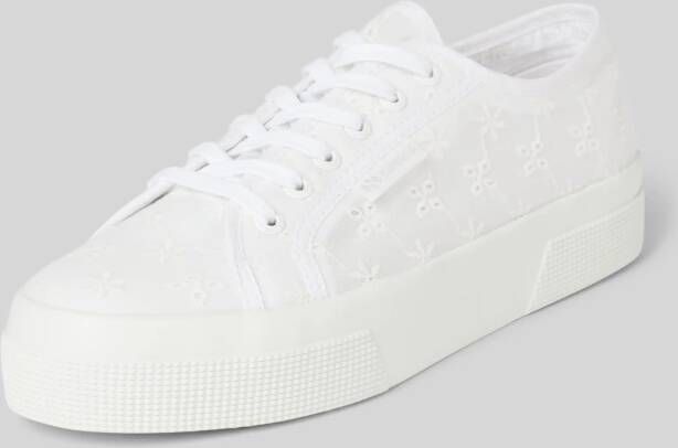 Superga Sneakers met broderie anglaise