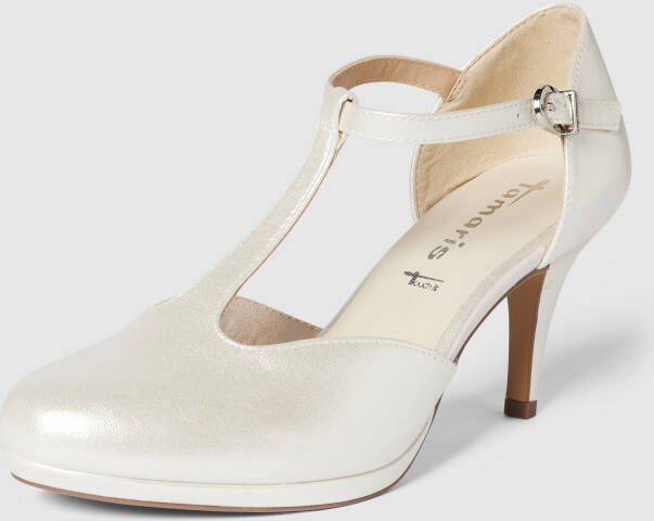 tamaris Pumps met riempje model 'NUDE PATENT'