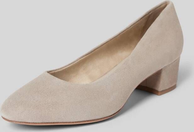 tamaris Pumps van leer met blokhak