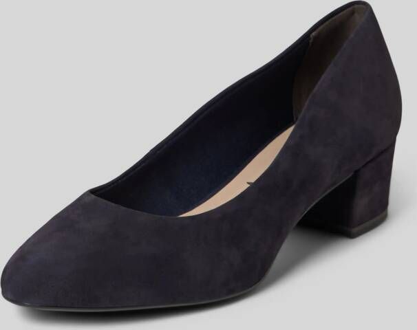 tamaris Pumps van leer met blokhak