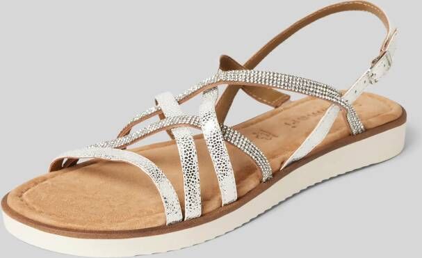 tamaris Sandalen met strass-steentjes