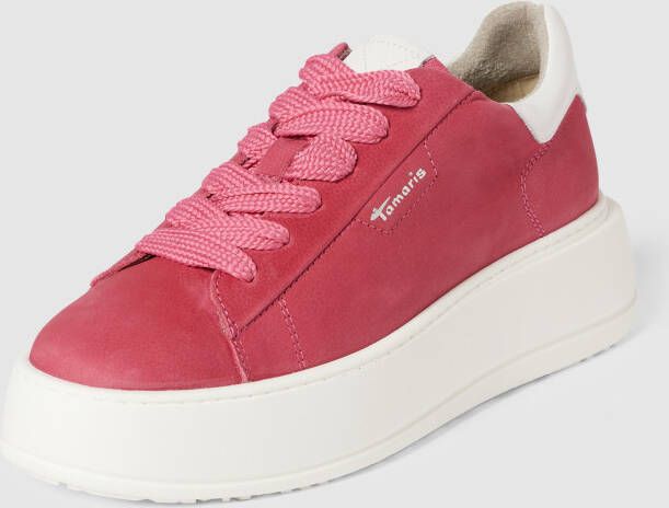 tamaris Sneakers met labeldetails model 'Pink'