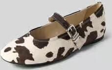 Tamaris Ballerina met dierenprint model 'COW MARY JANE'