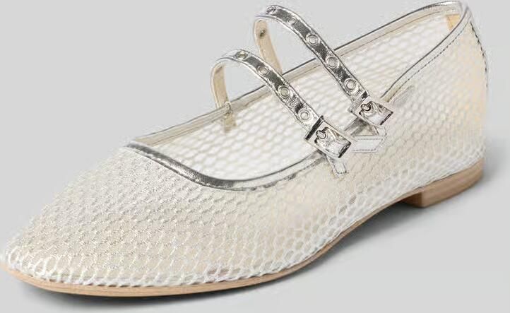 Tamaris Ballerina's in mesh look met doornsluiting