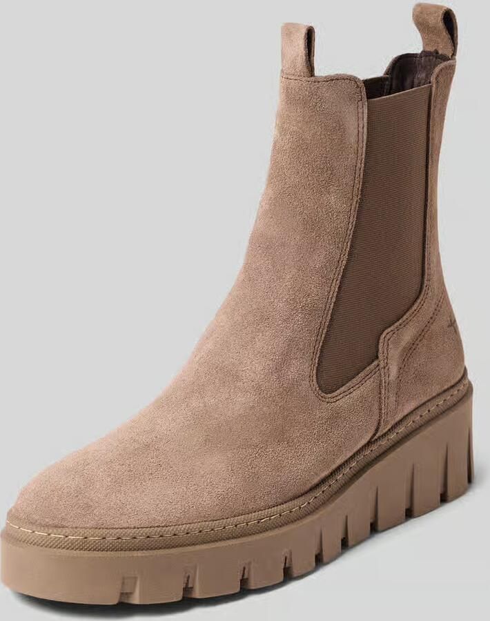 Tamaris Chelsea-boots plateau enkellaars instapschoen met t-logo - Foto 10