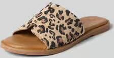 Tamaris Leren slippers met gestructureerde zool - Foto 4
