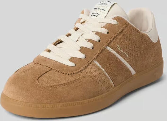 Tamaris Sneaker 1-23624-43 341 Dames Lage Damesschoenen Leer M2362443 taupe - Foto 5